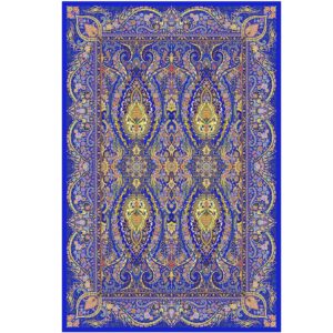 Hand-Knotted Shahrokh’s Sapphire Majesty (6’7” × 10’6”)